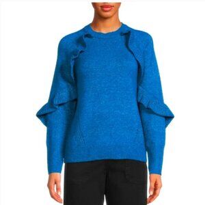 Time and Tru Women's Shimmering Ruffle Sweater XXL 20